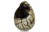 Septarian Dragon Egg Geode - Sparkly Black Crystals #359076-1